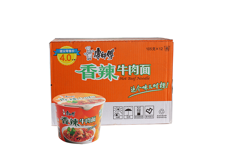 MASTER KANG HOT SPICY BEEF NOODLE 108G 12CUPS